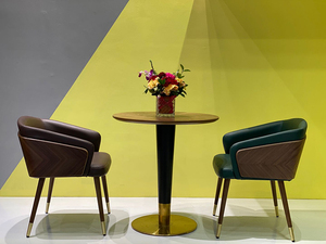 Bộ bàn ăn bằng nhựa epoxy hình sông kèm ghế ăn, bộ bàn ghế phòng ăn dài <span class=keywords><strong>6</strong></span> feet, 8 chỗ ngồi, ghế da - Product Image 2