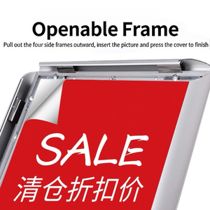 Support d'affichage intérieur pour graphiques A3 ou A4 avec <span class=keywords><strong>cadre</strong></span> à clip et patins antidérapants - Product Image 5