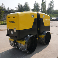 Nouveau Compacteur Routier Vibratoire à Double Tambour FURD à Système Entièrement Hydraulique, Type Pied de Mouton, Moteur Yanmar 24 CV