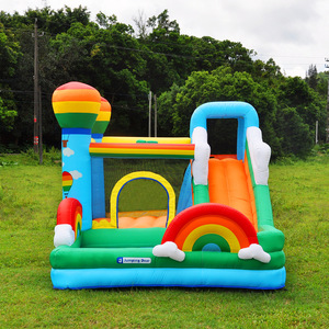 Château gonflable Dinosaure <span class=keywords><strong>sauteur</strong></span> avec <span class=keywords><strong>ballon</strong></span> à air chaud, trampoline et toboggan, petit modèle d'intérieur pour enfants et maternelles - Product Image 2