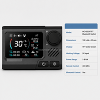 OkyRie HC-K024 Interruptor de Calefacción de Estacionamiento, Controlador Digital LCD para Calefacción de Aire Diésel, 12V 24V Universal para Camiones, Autocaravanas y Furgonetas
