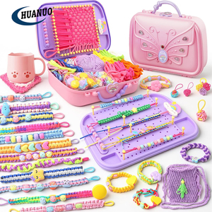 Kids Friendship Bracelet Making Kit DIY Weaving <strong>Loom</strong> Colorful Ropes Bands &amp; <strong>Beads</strong> Creative Arts and Crafts Gift Toys <strong>for</strong> Girls - Product Image 1