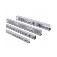 Gaine de câblage électrique en PVC à fentes ignifuge carrée grise PXC-2540