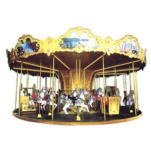 Armor <b>Carousel</b> Kids Merry Go Round Amusement Park Double Decker 38 Seats for Sale - Product Image 5