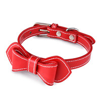 Colliers pour chats et chiens, dernières nouveautés en accessoires pour animaux de compagnie, en PU, avec nœud papillon, boutons métalliques, réglables, robustes et résistants à l'usure