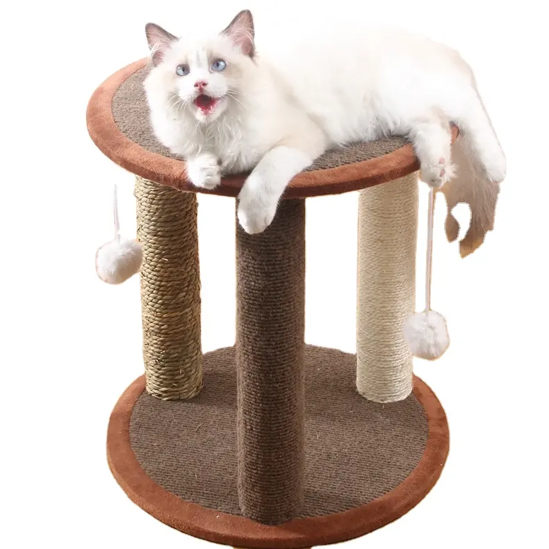 Kleine Kattenboom Luxe 3-In-1 Krabber 2 Bal Speelgoed Kitten Bed Klimbaars Premium Kat Boomhut