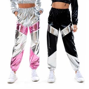 King Mcgreen Star lace Rave vêtements pantalon holographique femme Hip Hop danse brillant Joggers Costume de danse printemps automne pantalon - Product Image 1