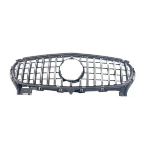<b>Modified</b> Gt Grille For Mercedes Benz 2015 2017 Amg Gt Models Black And Silver Abs <b>Plastic</b> Bumper Installation - Product Image 1
