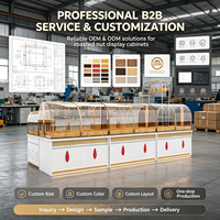 Vitrine de présentation complète sur mesure pour magasin de noix grillées, comptoir îlot pour fruits secs, usine de rayonnages pour magasin de snacks en vrac
