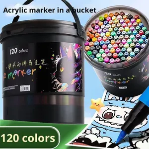 Set spidol plastik kepala lembut, Pen cat air seni untuk menggambar dan batu - Product Image 1