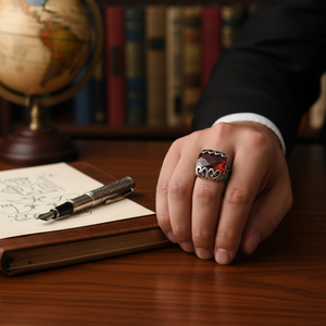 925K Sterling Silver Design <b>Men</b> <b>Ring</b> - Product Image 3