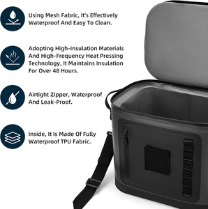 Taşınabilir 840D TPU yumuşak soğutucu çanta özel desen seyahat yalıtımlı su geçirmez buz göğüs soğutucusu kutu balıkçılık yürüyüş - Product Image 3