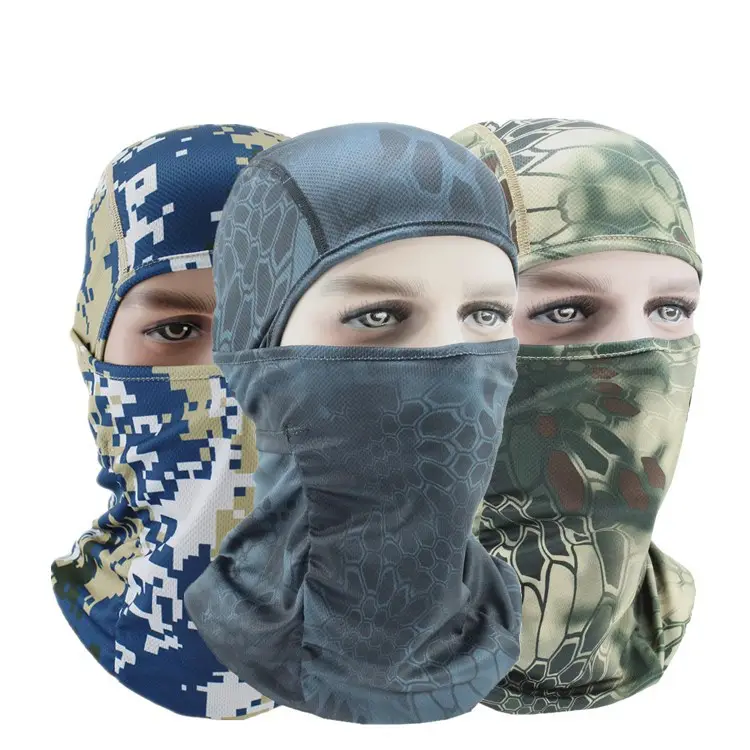 High Quality Custom Camo Tactical Fleece Winter Ski Masks Balaclava Hood Ski Mask Wholesale