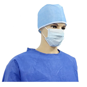 Không Dệt Dùng Một Lần Bác Sĩ <span class=keywords><strong>Cap</strong></span> Vải Scrim Hoạt động Phòng Bác Sĩ Phẫu Thuật Hat Tie Trên Phẫu Thuật <span class=keywords><strong>Cap</strong></span> - Product Image 2