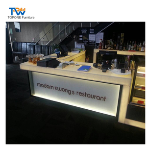 Современная мраморная верхняя барная стойка Ресторан мебель для ночного клуба стойка для быстрого питания - Product Image 5