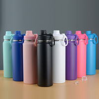 Bouteille d'eau isotherme en acier inoxydable 304 à double paroi sous vide de 600 ml pour le sport et le camping, avec couvercle, prix d'usine, vente en gros