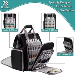 Free Sample Factory Large <b>Nail</b> <b>Polish</b> <b>Organizer</b> Storage Case <b>Nail</b> <b>Polish</b> Holder Bag Travel Carrying Case Fits All <b>Nail</b> Supplies - Product Image 4