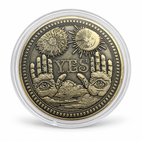 Pièce de Monnaie Métallique Double Face « Oui ou Non » 2026 avec Étui de Présentation en Acrylique – Oracle Gothique