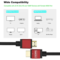 Xput 3D 4K HD HDMI-Kabel (Stecker auf Stecker) mit vergoldeten Anschlüssen, optionale Längen von 0,5 m bis 30 m, hochauflösendes Kabel für Bildschirme