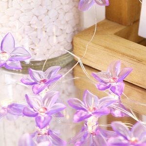 Wholesale Mini <strong>Solar</strong> Led Plastic 20 LED Indoor Pink <strong>Flower</strong> <strong>String</strong> <strong>Lights</strong> Home Christmas Party Decoration Fairy Artificial - Product Image 4