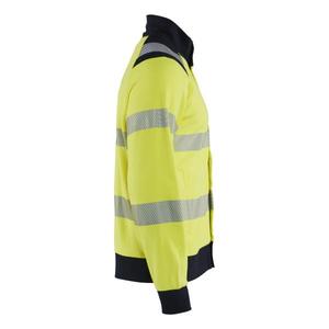 BLAKLADER - 346117623389M Multinorm Sweatshirt avec Full Zip Hi-vis jaune/bleu marine-EAN 7330509911235 HI-VIS WORKWEAR - Product Image 4