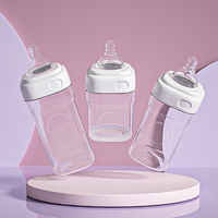 Hochwertige Quadratische PP-Babyflasche für 0-12 Monate mit Musterdruck, BPA-frei, Lebensmittelsicher und Umweltfreundlich