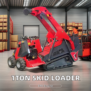 Miễn phí vận chuyển! 1 tấn 1000kg skidsteer Dingo Mini Crawler Skid chỉ đạo Bộ nạp theo dõi Stand-on file đính kèm backhoe loader động cơ bơm - Product Image 5