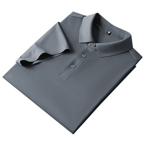 Polo Shirt Olive Green Nylon Solid Color Short Sleeve Daily Wear - Product Image 4