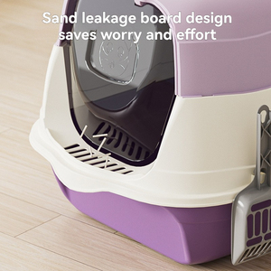 Nueva Caja de Arena para Gatos 2025 de Alta Calidad, Grande y Totalmente Cerrada, con Carcasa de Material PP, Tapa Abatible con Puerta Frontal para Gatos - Product Image 4