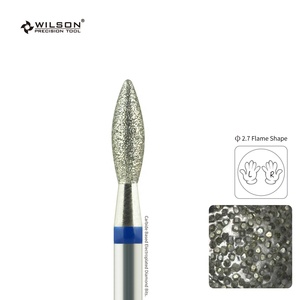 Brocas en forma de llama de 2,7mm, brocas de diamante, herramienta de belleza de uñas de la mejor venta para suavizar rápidamente el área de la cutícula, brocas de uñas de diamante populares - Product Image 3