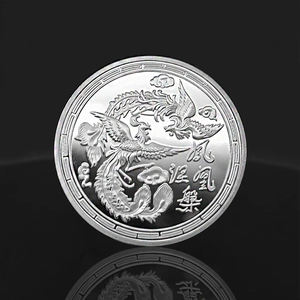 Creature mitiche Phoenix porta fortuna Phoenix modello colorato oro placcato <span class=keywords><strong>argento</strong></span> oro da collezione moneta commemorativa - Product Image 4