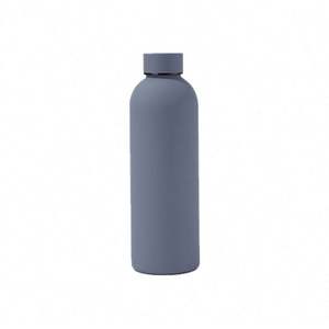 Wholesale Popular Coated Double Wall 500Ml Portable Stainless Steel Vacuum <b>Small</b> Mouth <b>Water</b> <b>Bottle</b> With Lid - Product Image 5