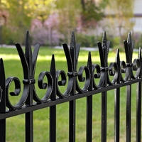Panneaux et portails de clôture en fer forgé ornementaux anciens pour jardin à la maison Clôture de 6 pieds