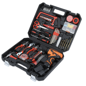 125 Uds., venta al por mayor, juego de herramientas de mano inalámbricas con batería de iones de litio, juego completo de herramientas, Caja Profesional con Taladro Inalámbrico - Product Image 2