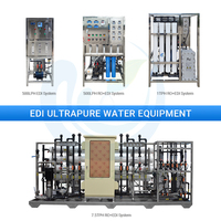 Système d'ionisation d'eau EDI de déminéralisation d'eau ultra pure distillée industrielle, installation RO pour l'eau de maquillage