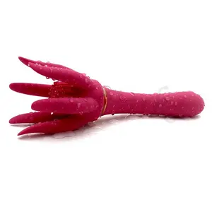 Joypark Octopus 10 Modes G-Spot Massage Vrouwen Massager Hoofdhuid Stress Relax Zachte Vinger Grijper Klauw Elektronische Dildo Vibrator