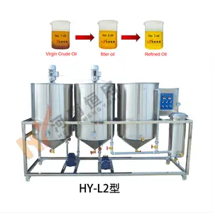 Machines complètes pour le pétrole brut de soja tournesol cotongraine/usine de raffinage d'huile comestible à petite échelle