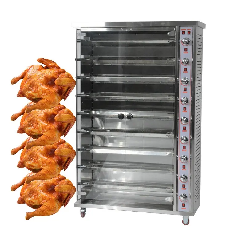 Machine de gril commerciale rotation automatique du gaz rôtissoire de poulet rôtissoire four de rôtissoire aux Philippines