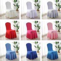 300gsm couche d'air spandex haute qualité jupe de mariage épaisse couverture de chaise épaissie événement salle à manger couverture de chaise blanc