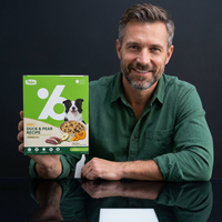 Boîte en carton imprimé écologique et recyclable avec pelliculage mat et fermeture à rabat pour l'emballage d'aliments pour animaux de compagnie