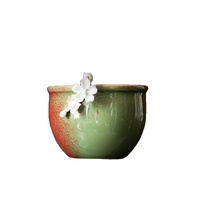 L buatan tangan Retro keramik Master Cup tunggal Teacup cubit bunga didedikasikan Kung Fu teh Set termasuk mangkuk