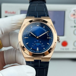 Luxury Rose Gold Automatic Mechanical Watch Men's 4000V Style <b>Moon</b> Phase Retrograde Date Sport Wristwatch with Sapphire <b>Crystal</b> - Product Image 6