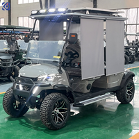 Voiture de golf électrique à livraison rapide, 4 places, pneus tout-terrain, homologuée pour la route, batterie lithium 72V, voiture de golf électrique à pousser