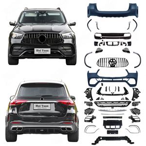 Kit carrosserie parfait pour <span class=keywords><strong>Benz</strong></span> <span class=keywords><strong>GLE</strong></span> W167 2020-2025, mise à niveau vers le style GLE63 AMG, pare-chocs, calandre, diffuseur arrière, sourcils - Product Image 1