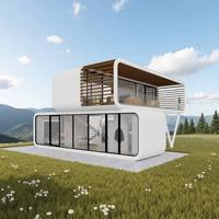 Casa Cápsula Prefabricada de 2 Pisos, Diseño Nuevo, Lista para Usar, 100% Preinstalada en Fábrica con Material de Alta Resistencia