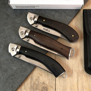 Couteau pliant extérieur <span class=keywords><strong>russe</strong></span> de haute qualité couteau de poche Camping de survie sur le terrain avec manche en bois de santal - Product Image 3