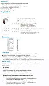 SKYDANCE RT6 <span class=keywords><strong>4</strong></span> zonas/grupos de RF de control remoto inalámbrico para un solo color <span class=keywords><strong>LED</strong></span> tiras <span class=keywords><strong>LED</strong></span> Dimmers - Product Image 4
