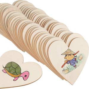 DIY <b>wooden</b> chip hand-painting and graffiti materials, accessories, and ornaments; <b>heart</b>-shaped <b>wooden</b> boards; <b>heart</b>-shaped - Product Image 4
