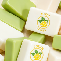 Tuiles de Mahjong en Acrylique Superposées Peintes à la Main, Thème Macaron, Desserts et Bonbons, Tuiles de Mahjong Américain pour Table de Jeu