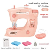 Mini machine à coudre électrique éducative transfrontalière pour enfants, accessoires de couture DIY pour le plastique